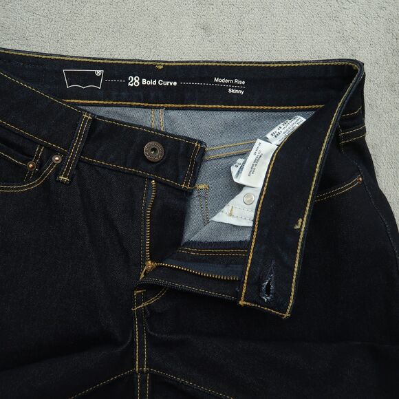 Levi's Jeans Women's Size 28 Blue Mid-Rise Bold Curve Skinny Denim 31" Inseam - Picture 2 of 16